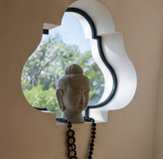 Window inside the Vozza boutique in Capri